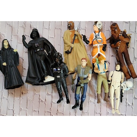 Star Wars Applause Figures 1995-1998 Lot 9 Darth Vader Han Luke Chewy Large Size - Picture 1 of 12